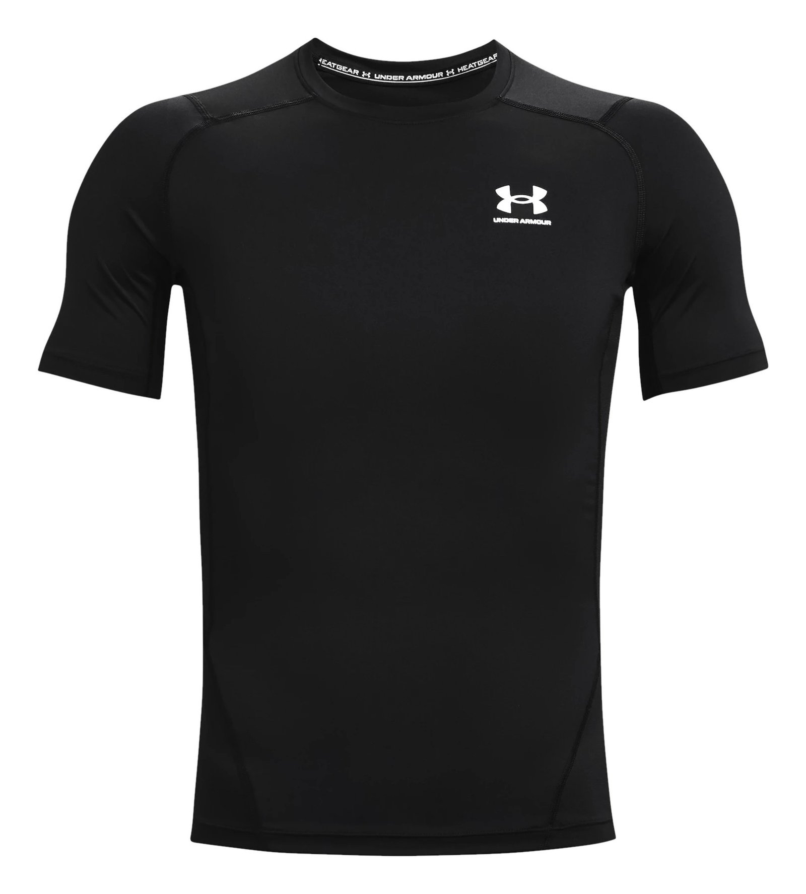 Under Armour HeatGear Herren Kompressions-Shirt, schwarz/weiß