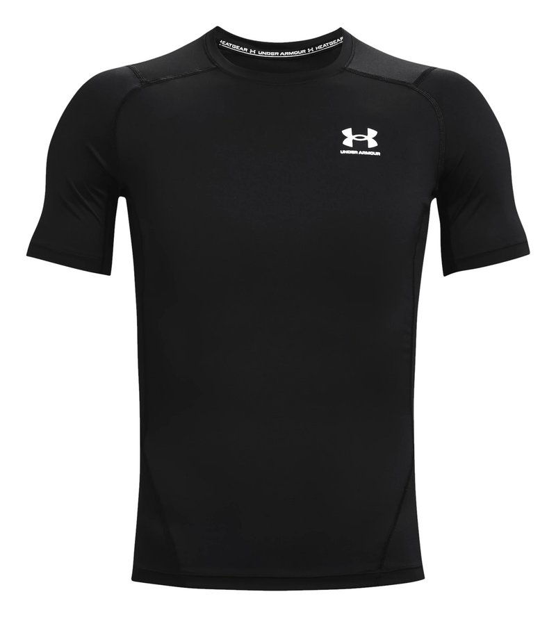 Under Armour HeatGear Herren Kompressions-Shirt, schwarz/weiß