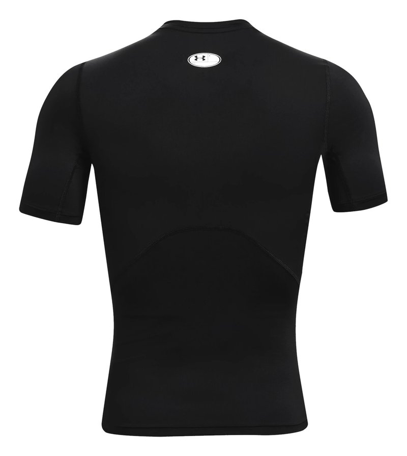 Under Armour HeatGear Herren Kompressions-Shirt, schwarz/weiß