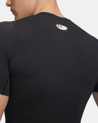 Under Armour HeatGear Herren Kompressions-Shirt, schwarz/weiß