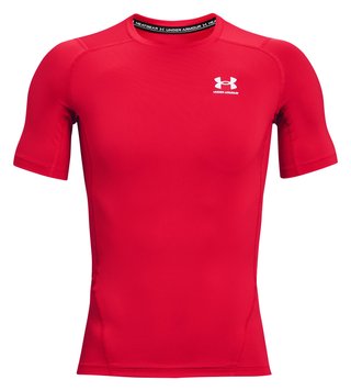 Under Armour HeatGear Herren Kompressions-Oberteil, Rot/Weiß
