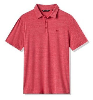 Travis Mathew The Heater Herren Poloshirt, heather scooter