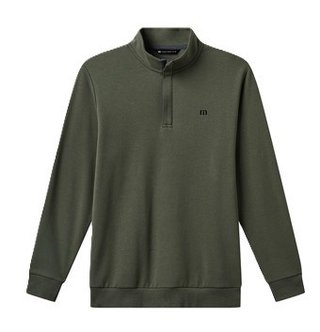 Travis Mathew CLOUD QUARTER ZIP 2.0 Hoodie Herren Sweatshirt, darrk olive