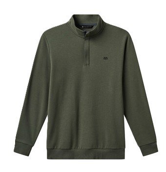Travis Mathew CLOUD QUARTER ZIP 2.0 Hoodie Herren Sweatshirt, darrk olive