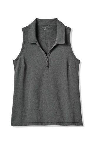 Travis Mathew Featherweight Active Damen ärmellos Poloshirt, schwarz