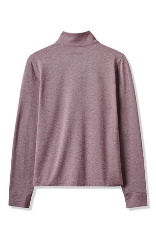 Travis Mathew Featherweightt Active zip long sleeve Damen Poloshirt, heather damson