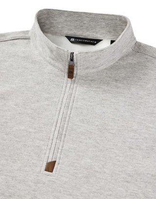 Travis Mathew Cloud 1/4 zip Herren Pullover, grau