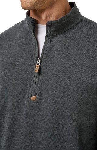 Travis Mathew Cloud 1/4 zip Herren Pullover, schwarz
