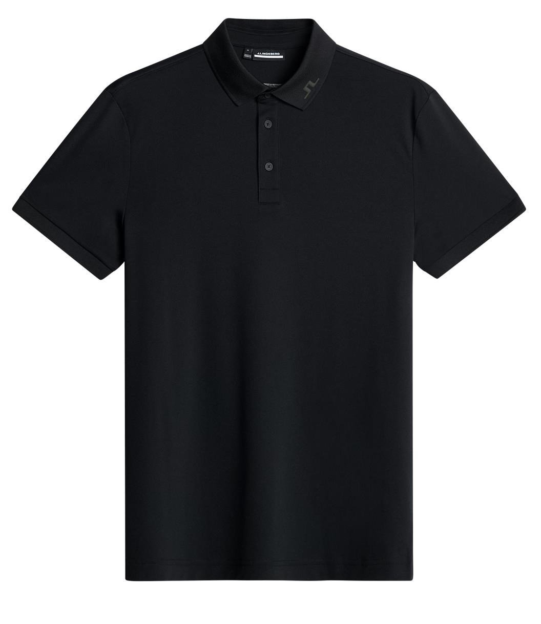 J.Lindeberg KV Print Herren Poloshirt, schwarz