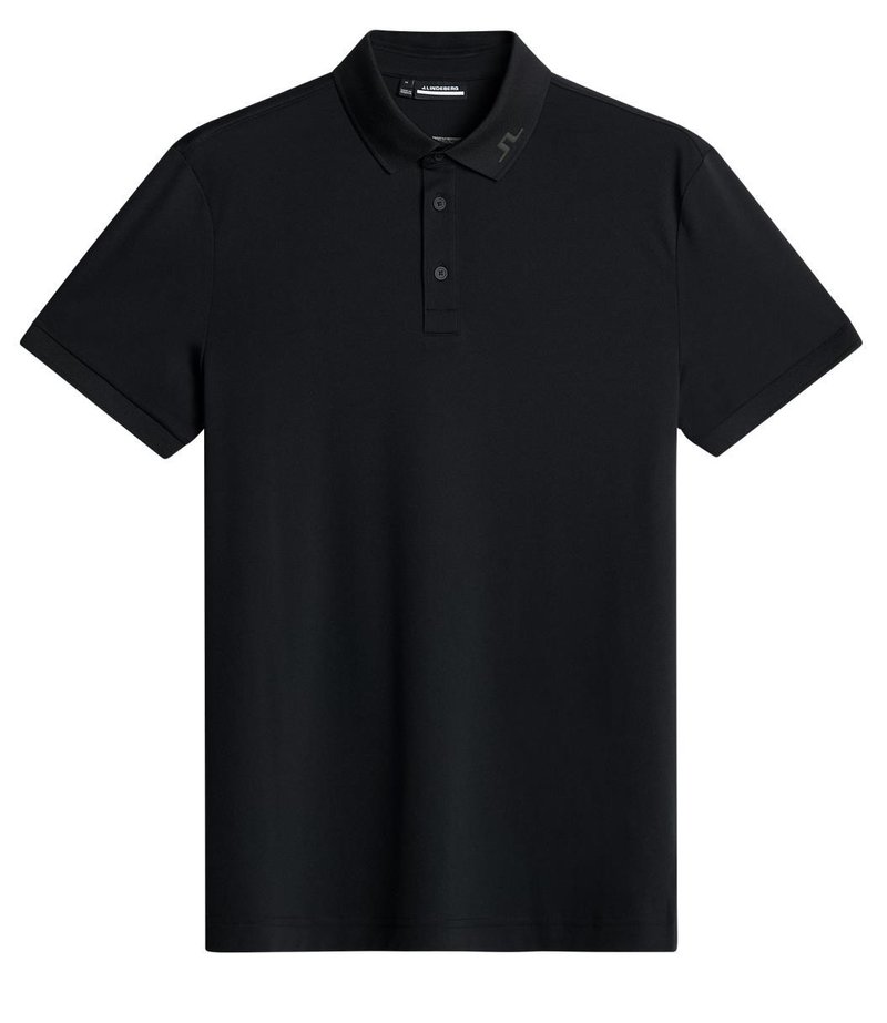 J.Lindeberg KV Print Herren Poloshirt, schwarz