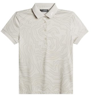 J.Lindeberg Tour Tech Print Damen Poloshirt, moonbeam