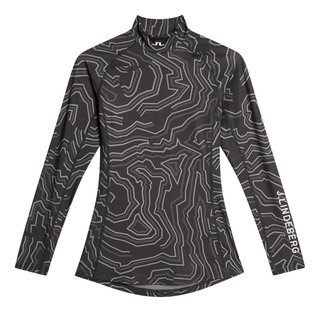J.Lindeberg Ella Print Compression Damen T-Shirt, Asphalt