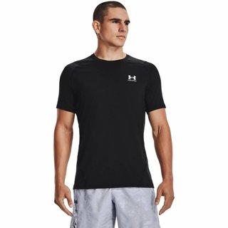 Under Armour HG Fitted SS Herren T-Shirt, schwarz