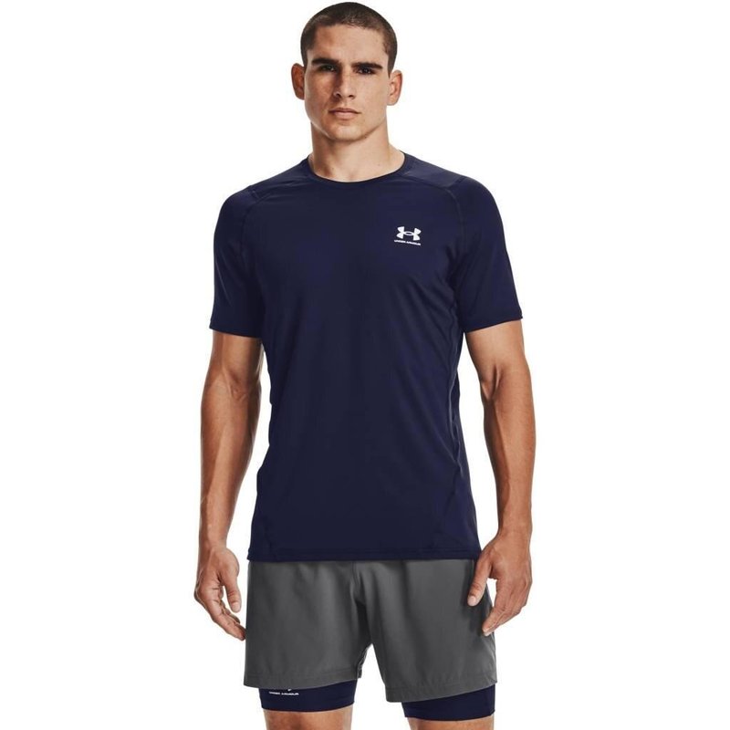 Under Armour HG Fitted SS Herren T-Shirt, dunkelblau