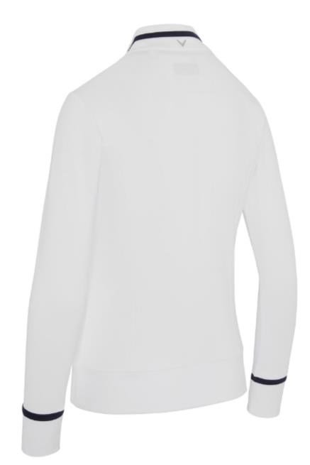 Callaway Thermal Long Sleeve Colourblock Damen Poloshirt, weiss