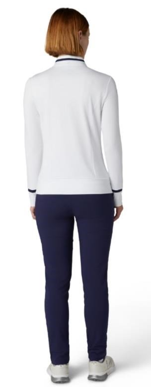 Callaway Thermal Long Sleeve Colourblock Damen Poloshirt, weiss