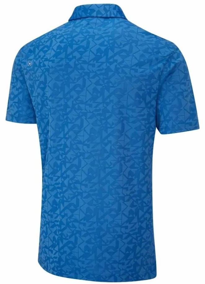 PING Geo Camo Herren Poloshirt, tidal blue