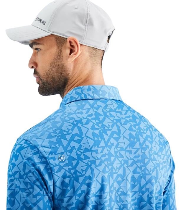 PING Geo Camo Herren Poloshirt, tidal blue