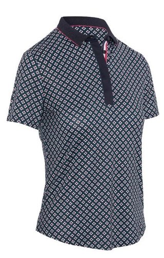 Callaway Mini Geo Floral Damen Poloshirt, dunkelblau