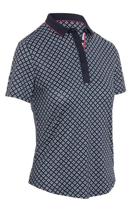 Callaway Mini Geo Floral Damen Poloshirt, dunkelblau