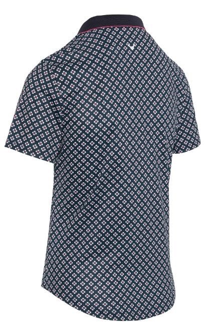 Callaway Mini Geo Floral Damen Poloshirt, dunkelblau