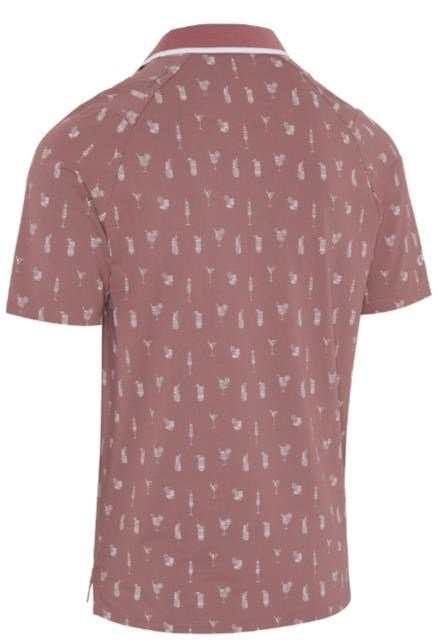 Callaway Geo Cocktail Print Herren Poloshirt, mesa rose