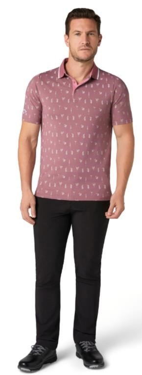 Callaway Geo Cocktail Print Herren Poloshirt, mesa rose