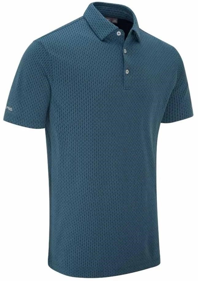 PING Geo Camo Herren Poloshirt, blue fusion multi
