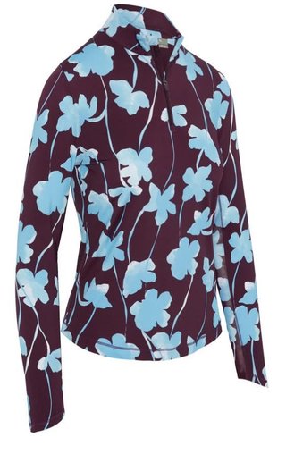 Callaway Stemmed Floral Sun Protection Damen Top, potent purple
