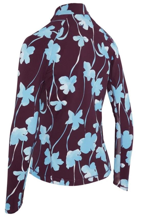 Callaway Stemmed Floral Sun Protection Damen Top, potent purple