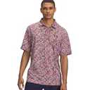 Under Armour Playoff 3.0 Printed Herren Poloshirt, tourmaline pink/dark maroon/midnight navy