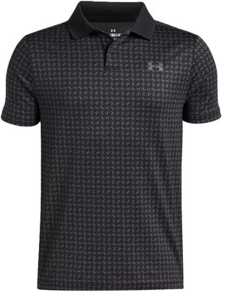 Under Armour Matchplay Printed Junior Poloshirt, black/castlerock