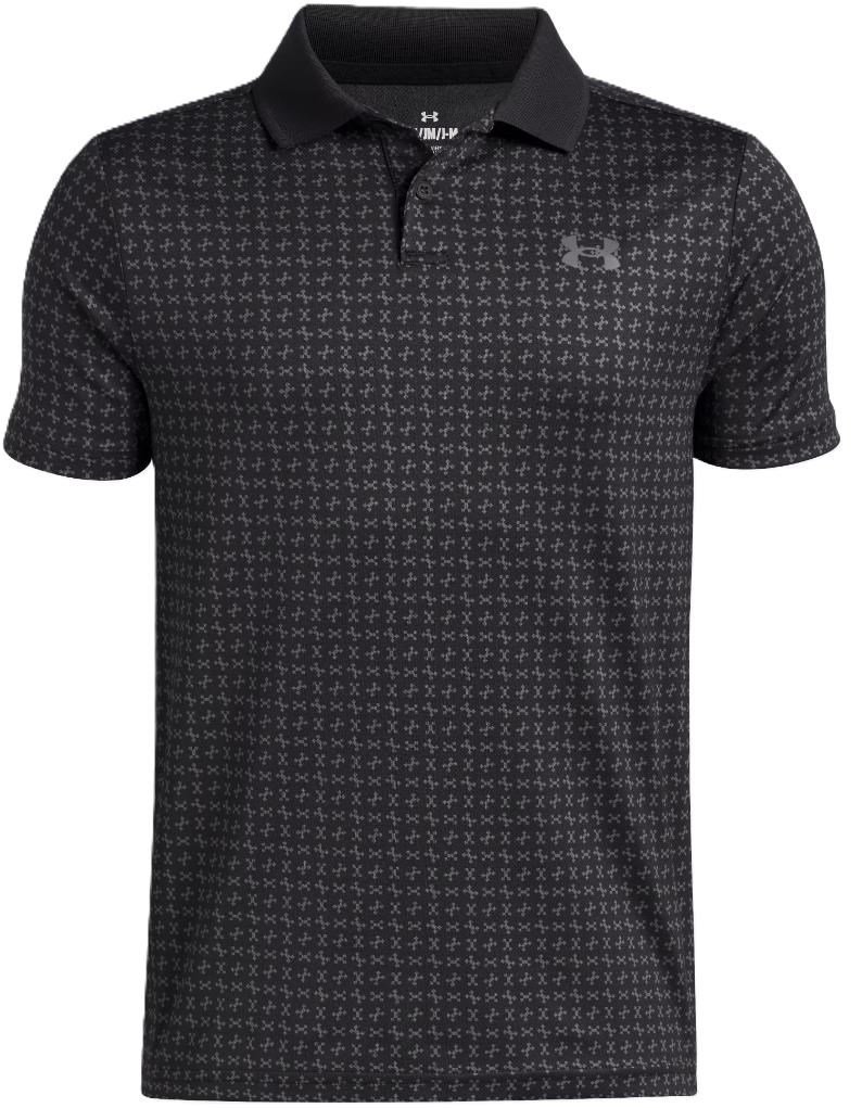 Under Armour Matchplay Printed Junior Poloshirt, black/castlerock