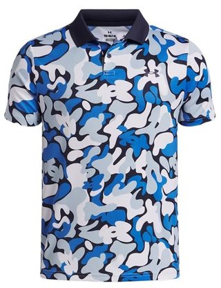 Under Armour Matchplay Printed Junior Poloshirt, midnight navy/blue atlantis