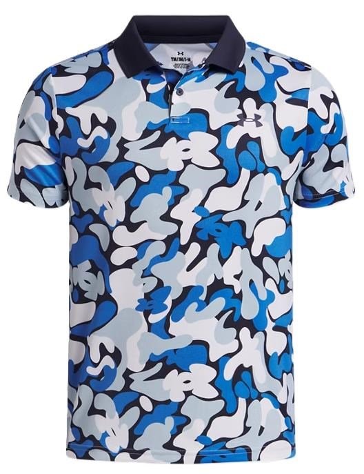 Under Armour Matchplay Printed Junior Poloshirt, midnight navy/blue atlantis