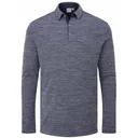 Ping Creek long sleeve Herren Poloshirt, navy melange