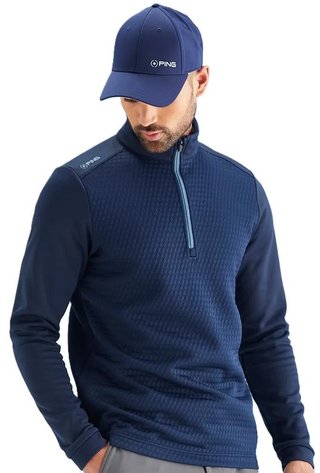 Ping Nolan Quarter Zip Fleece Herren Sweatshirt, dunkelblau