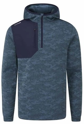 Ping Nexa Hooded half zip fleece Herren Sweatshirt, blue fusion/navy