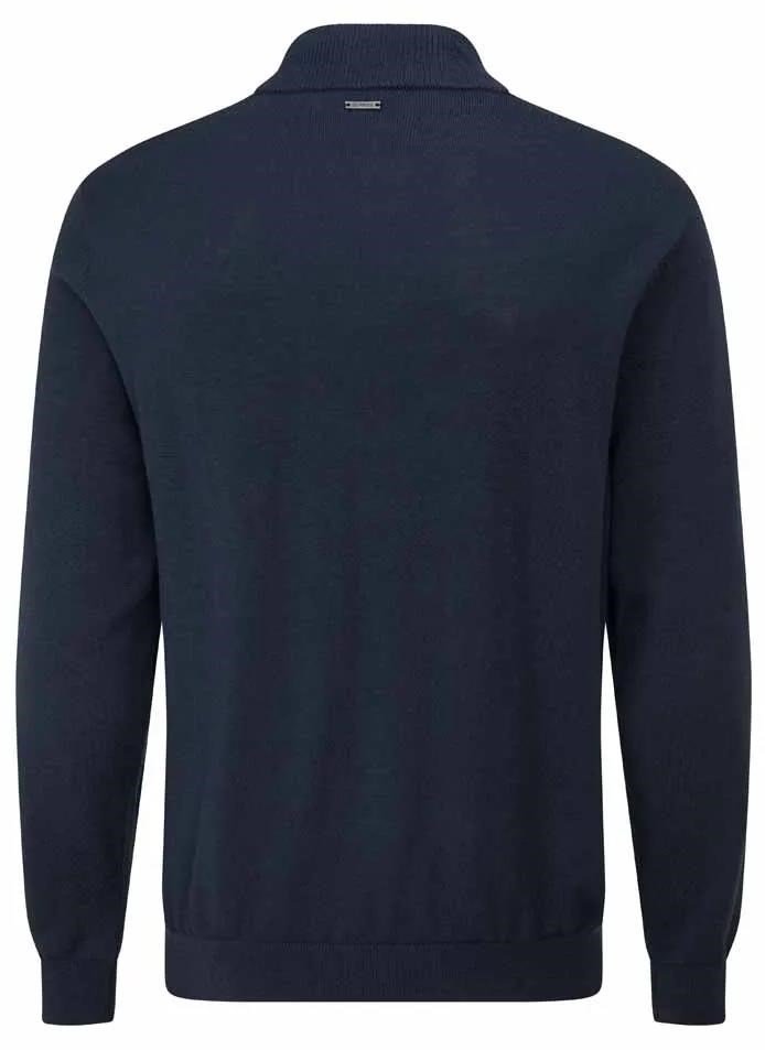 Ping Dorset Quarter zip męski sweter, dunkelblau
