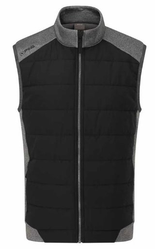 Ping Aiden Hybrid fleece Herren-Fleece-Weste, asphalt marl/black
