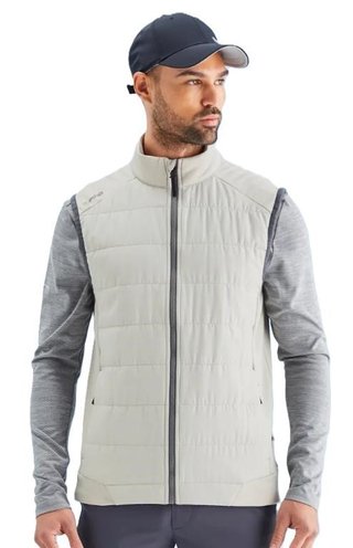 Ping Aiden Hybrid fleece Herren-Fleece-Weste, willow marl/willow