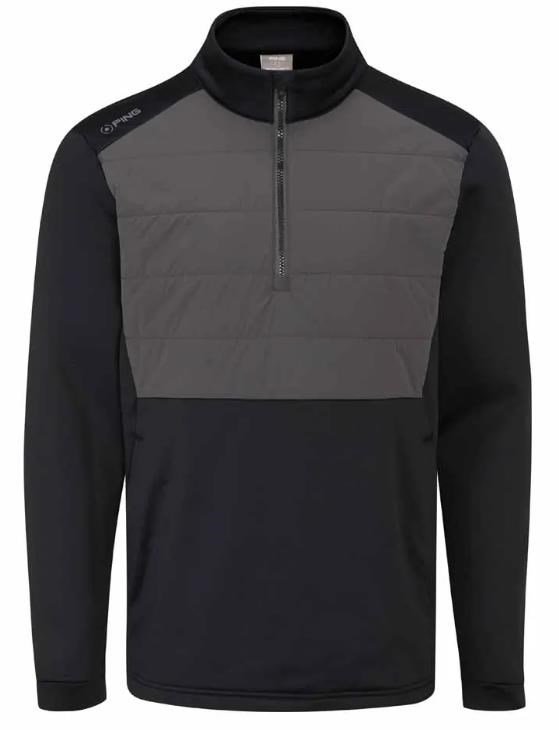 Ping Astbury fleece Herrenjacke, schwarz/grau
