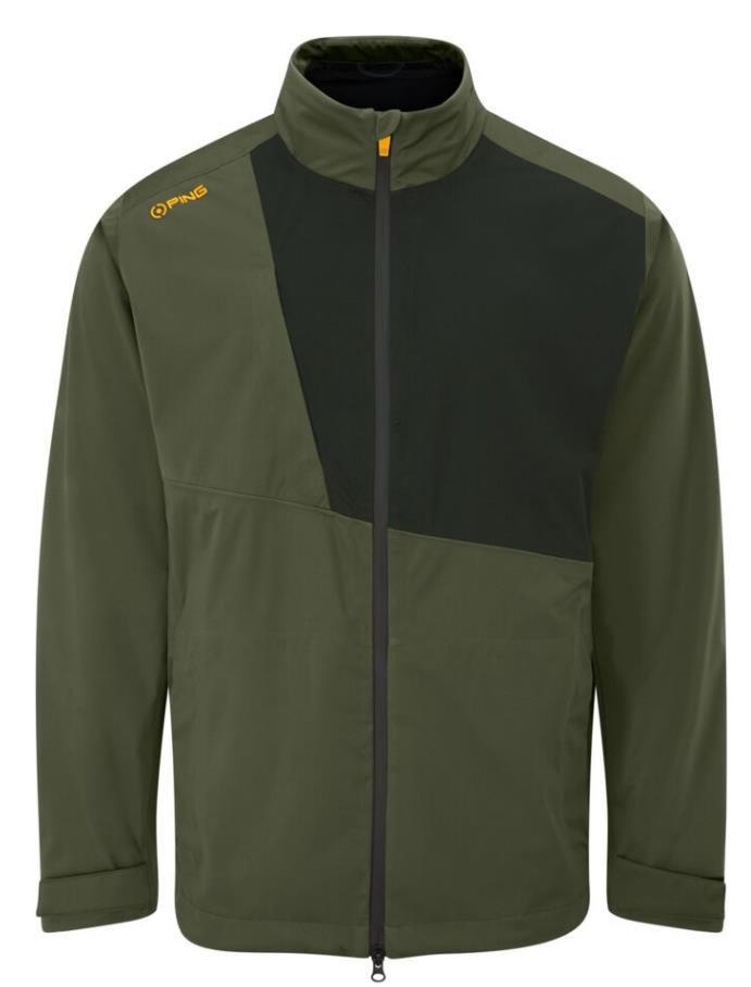 PING Impervious Waterproof Herren Jacke, dark olive/black