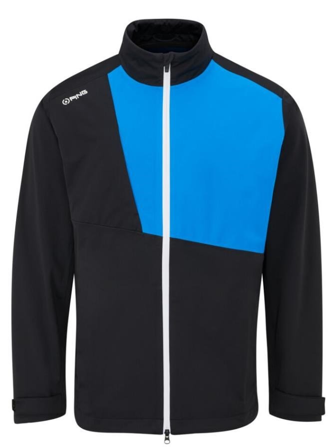 PING Impervious Waterproof Herren Jacke, schwarz/brilliant blue