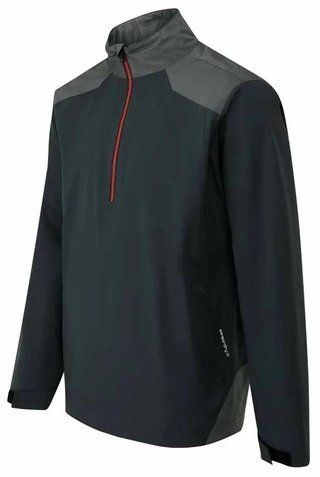 Ping AquaDrive Half-Zip Waterproof Wasserdichte Herrenjacke, black/asphalt