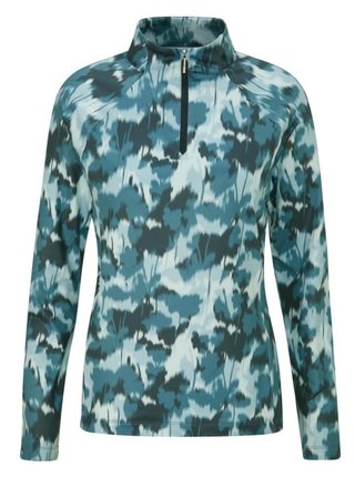 Ping Jasmine Printed long Sleeve Damen Poloshirt, navy multi