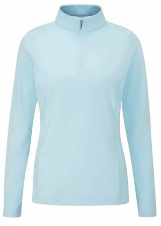 PING Aveline Half Zip Damen Poloshirt, crystal blue