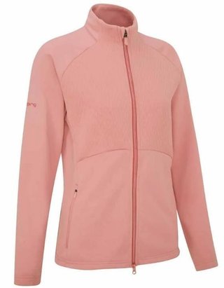 Ping Catherine Full zip fleece Damen Poloshirt, rosa