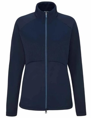 Ping Catherine Full zip fleece Damen Poloshirt, dunkelblau