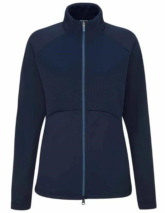 Ping Catherine Full zip fleece Damen Poloshirt, dunkelblau